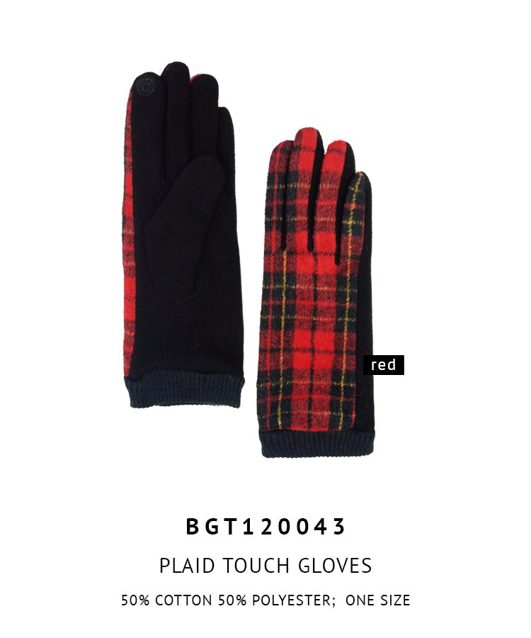 Shop for KW Fashion Plaid Touch Gloves at doeverythinginloveny.com wholesale fashion accessories