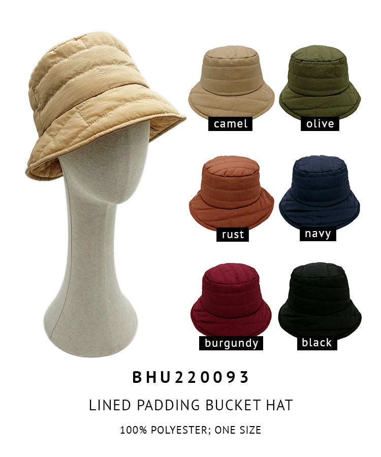 Lined Padding Bucket Hat