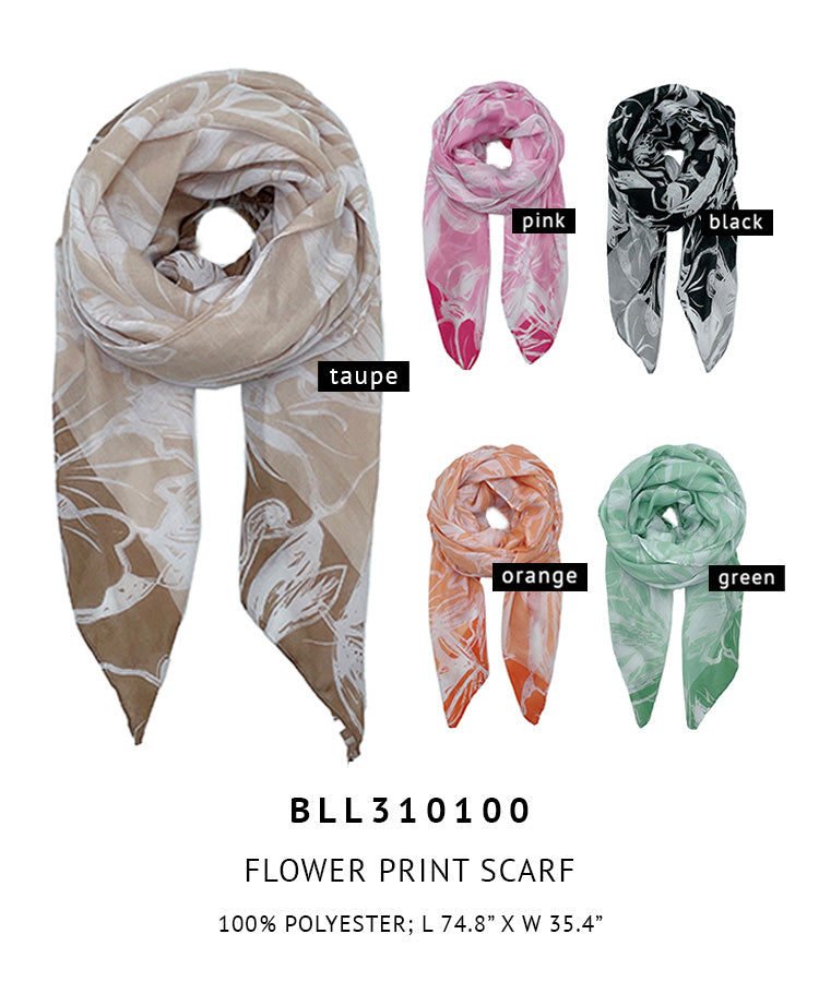 Flower Print Scarf