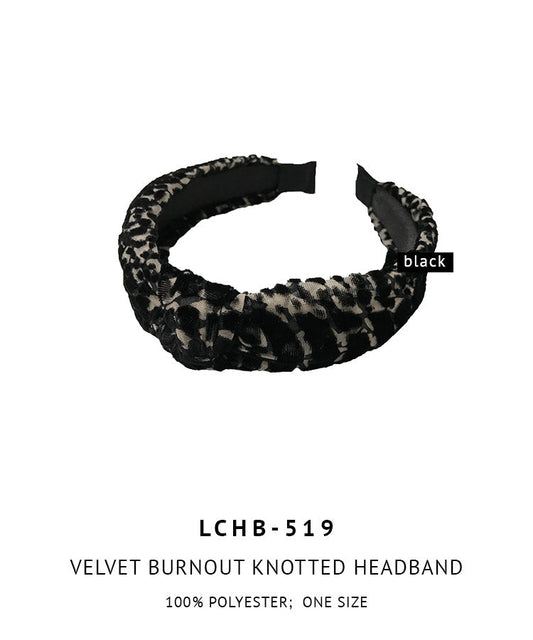 Velvet Burnout Knotted Headband