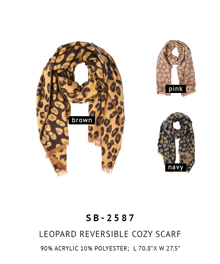 Leopard Reversible Cozy Scarf
