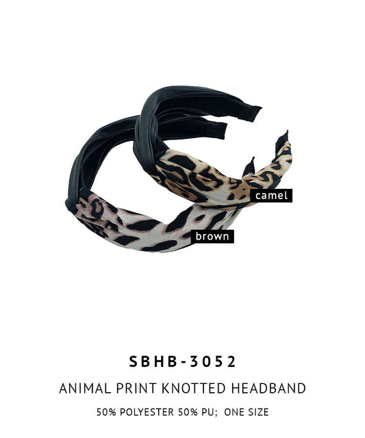 Shop for KW Fashion Animal Print Knotted Headband at doeverythinginloveny.com wholesale fashion accessories