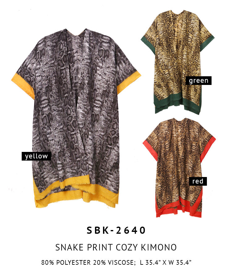 Snake Print Cozy Kimono