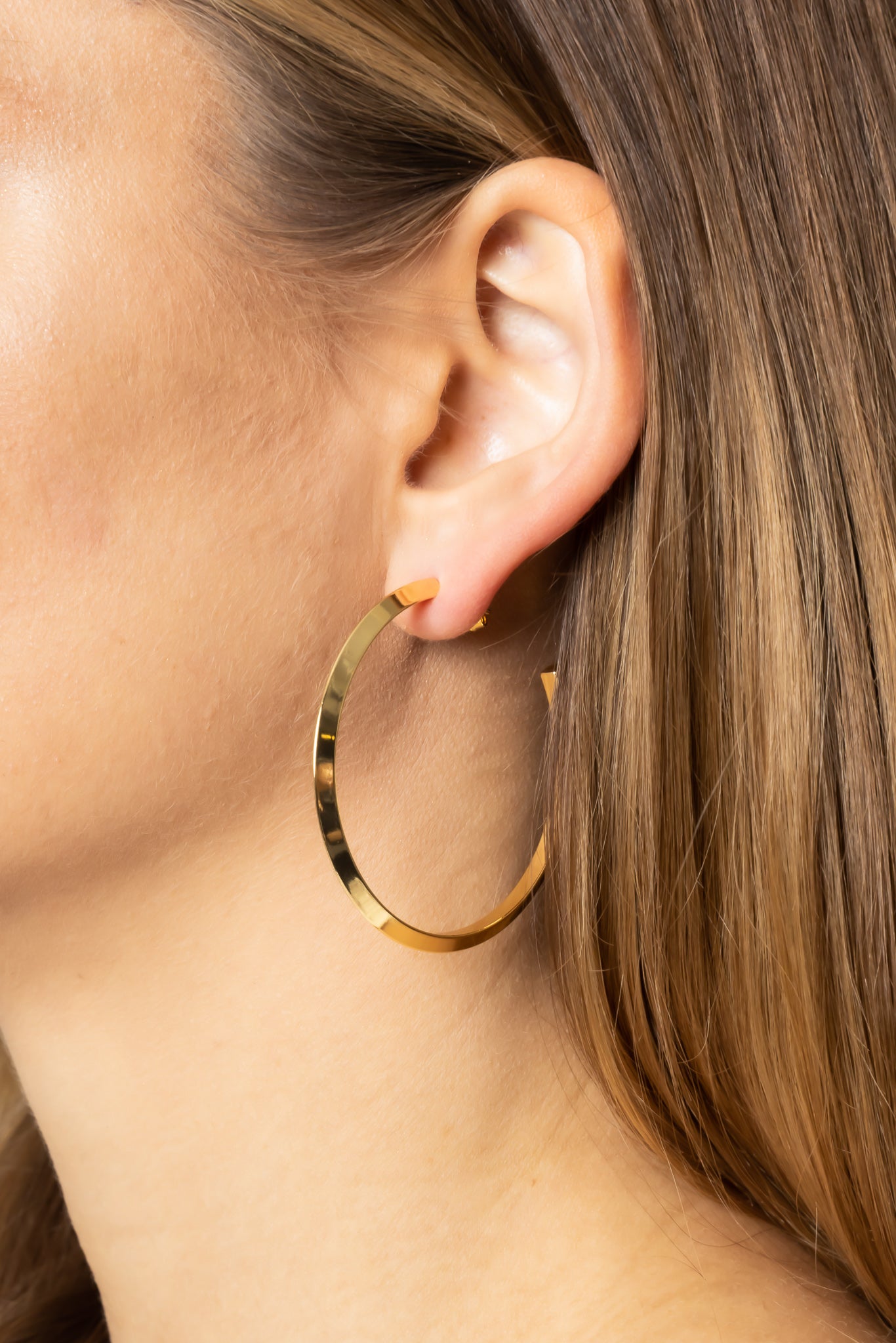 14K Gold Dipped Post Hoop