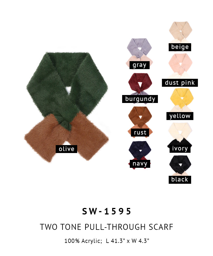 Two Tone Pull-Through Scarf