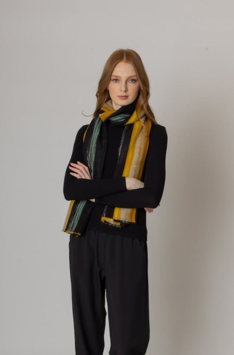 Multi Color Striped Scarf