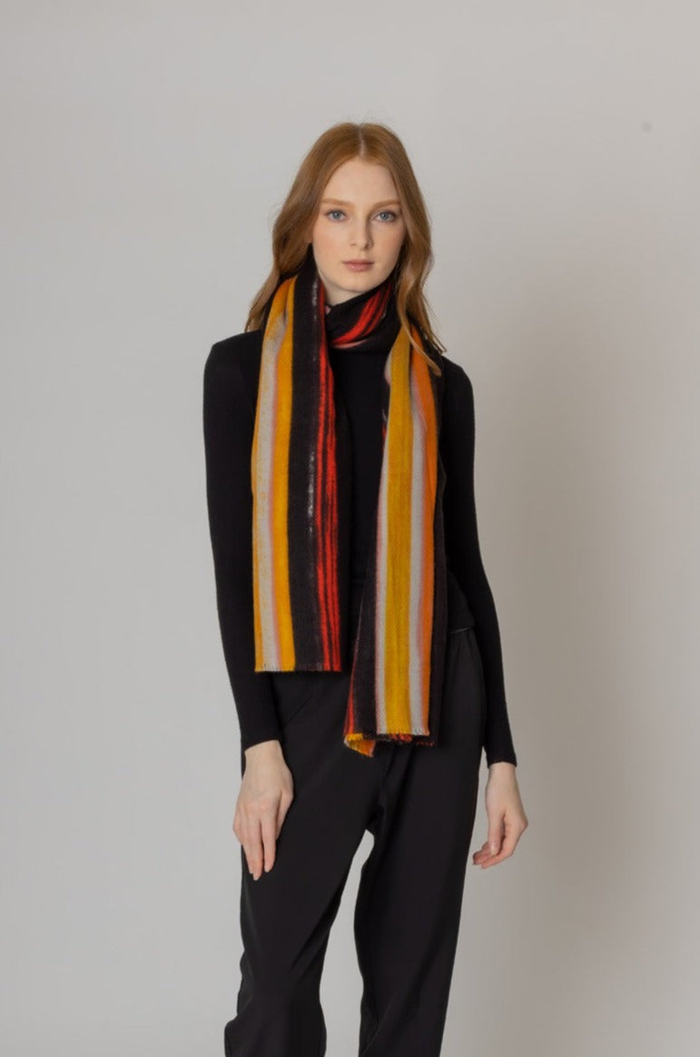 Multi Color Striped Scarf