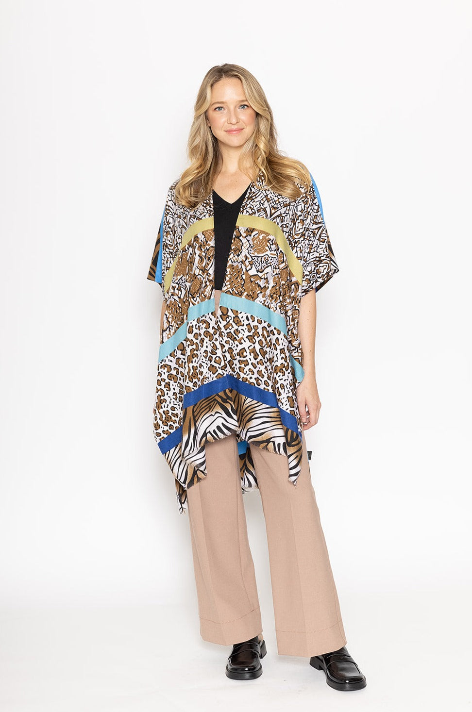 Multi Animal Print Kimono