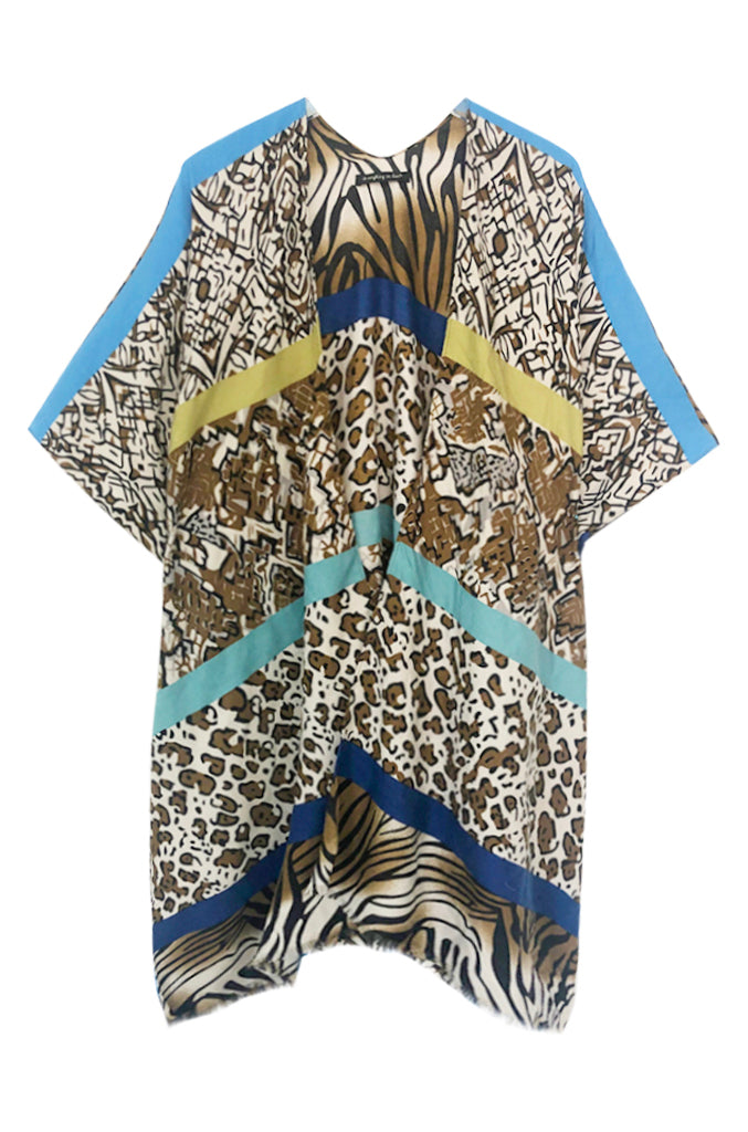 Multi Animal Print Kimono