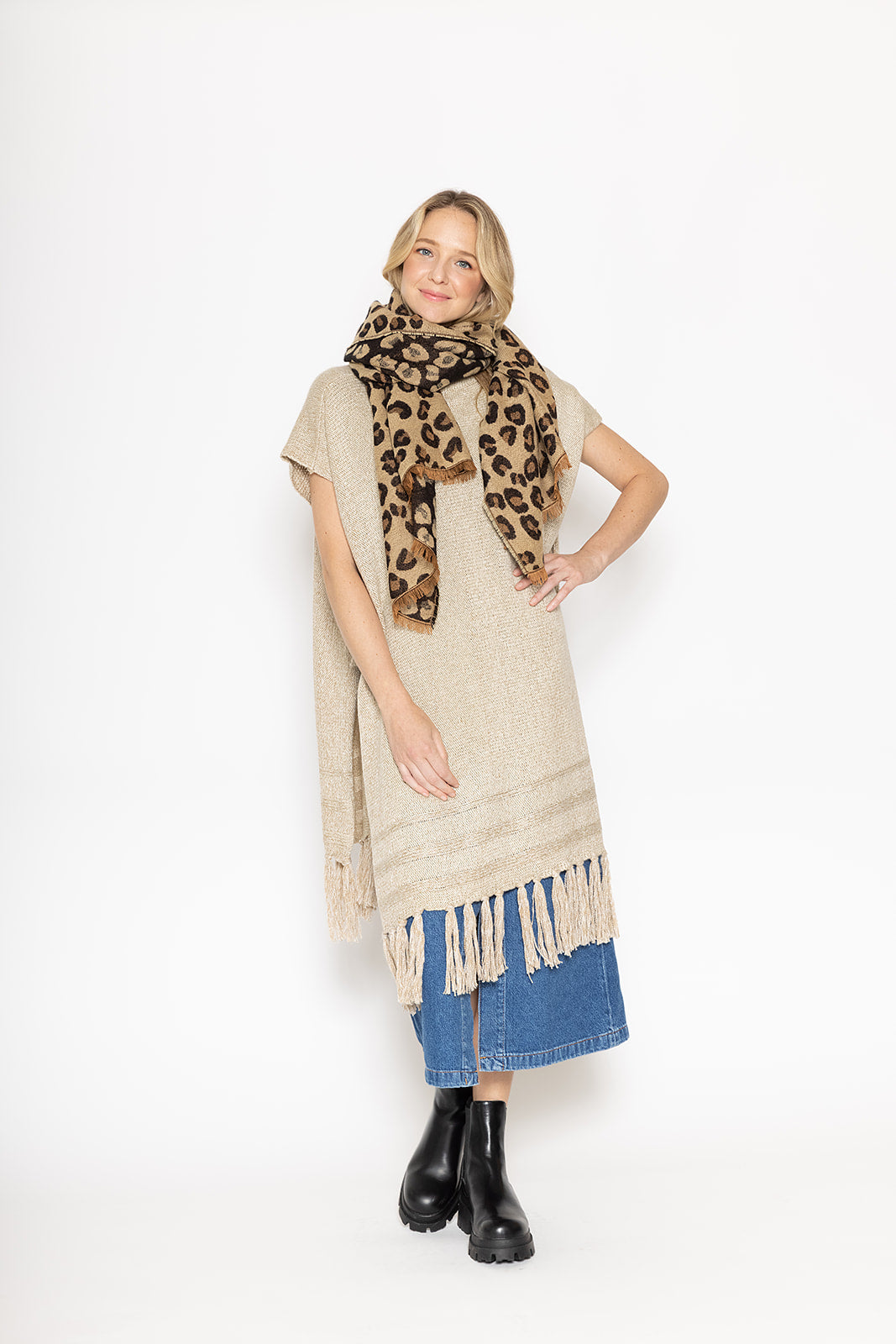 Leopard Reversible Cozy Scarf