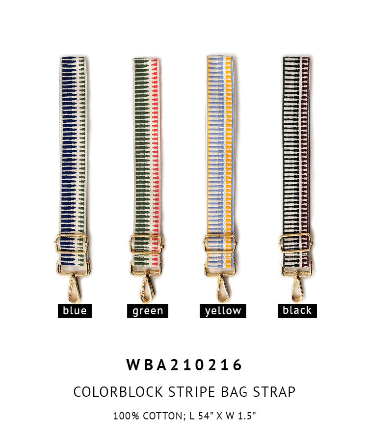 Shop for KW Fashion Colorblock Stripe Bag Strap at doeverythinginloveny.com wholesale fashion accessories