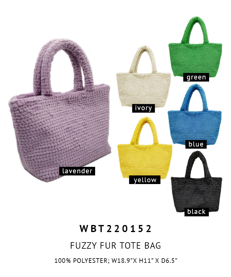 Shop for KW Fashion Fuzzy Fur Tote Bag at doeverythinginloveny.com wholesale fashion accessories