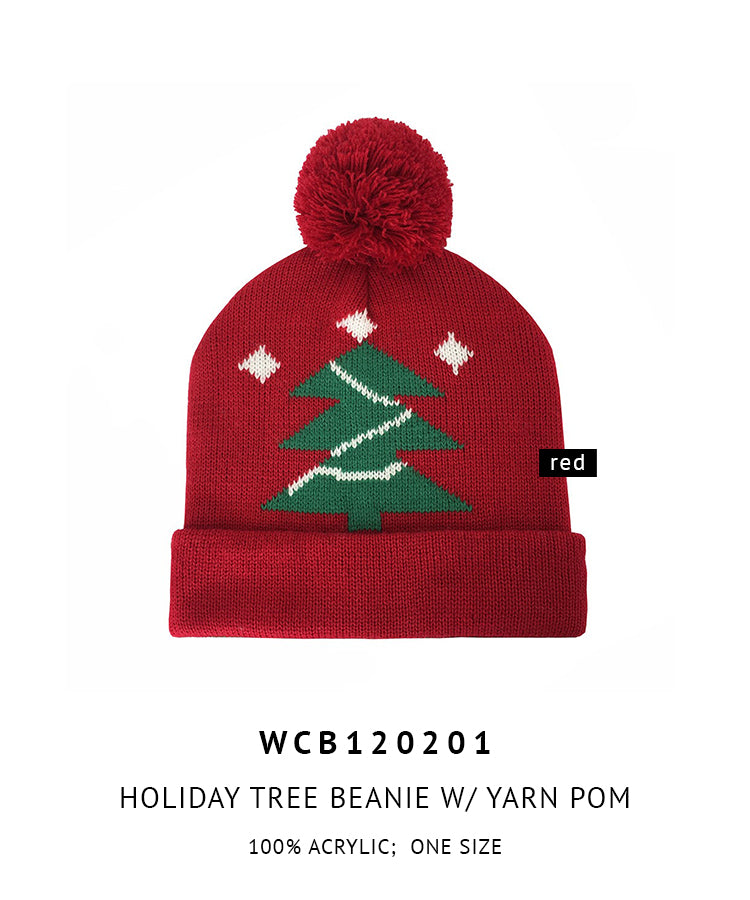 Holiday Tree Pom Beanie