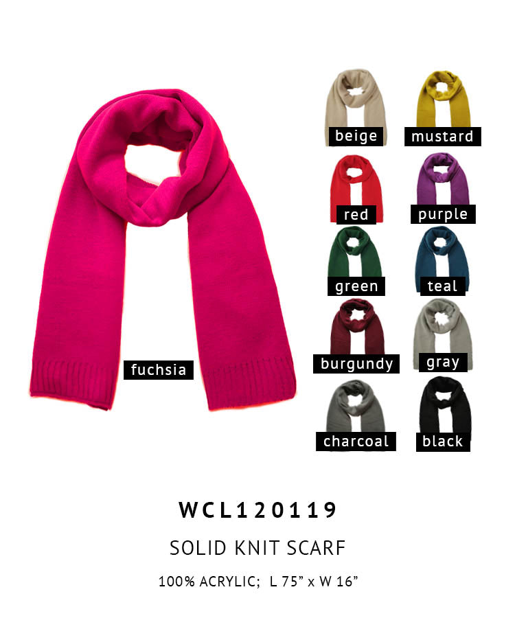 Solid Knit Scarf