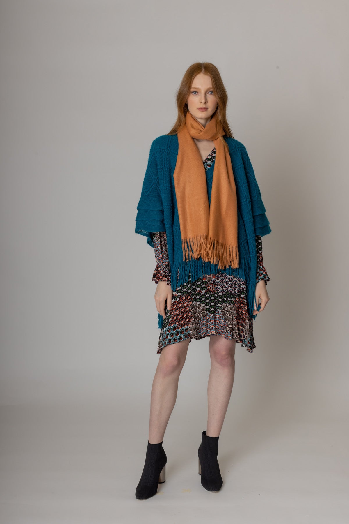 Solid Cozy Scarf With Fringe