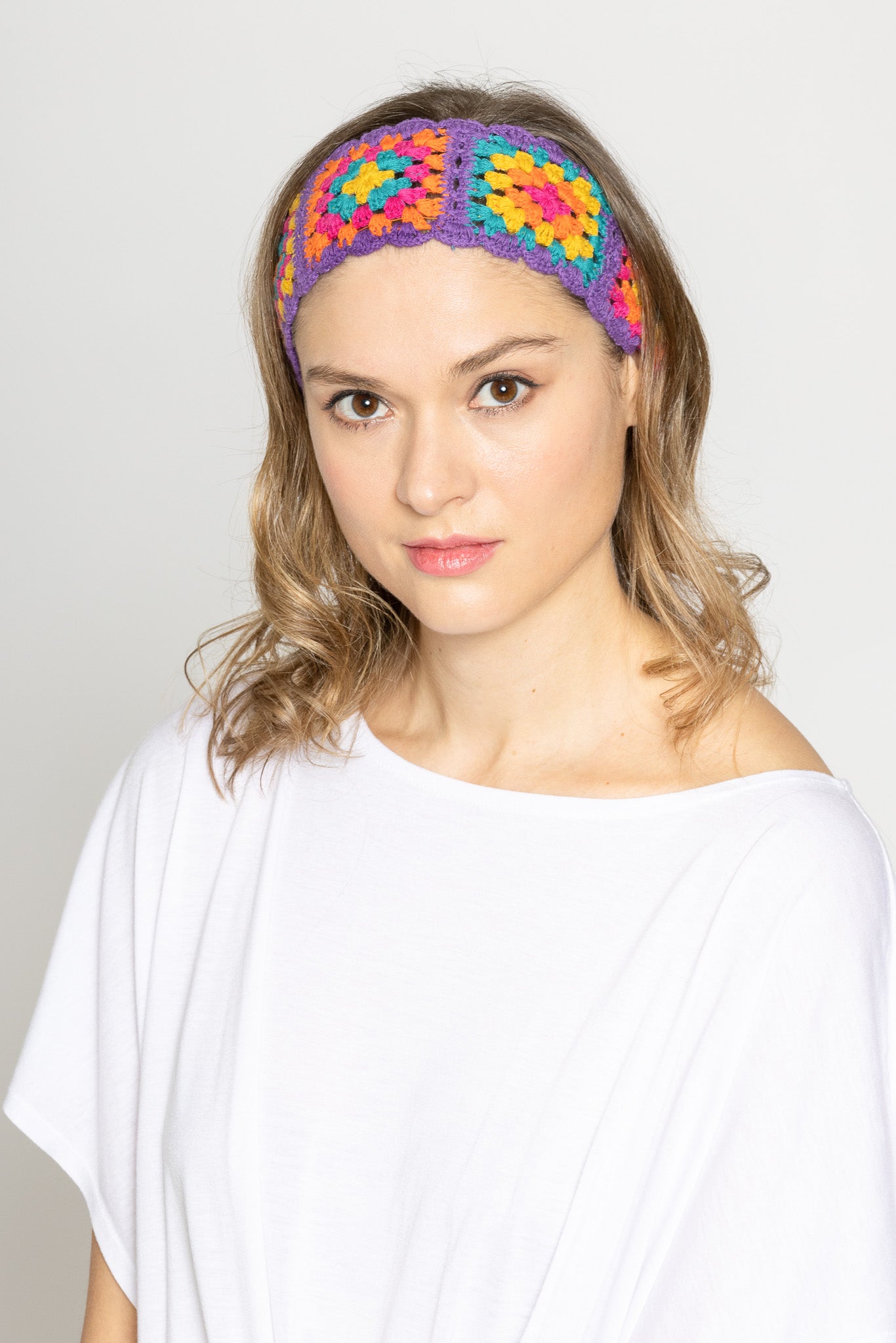 Square Floral With Elastic Band