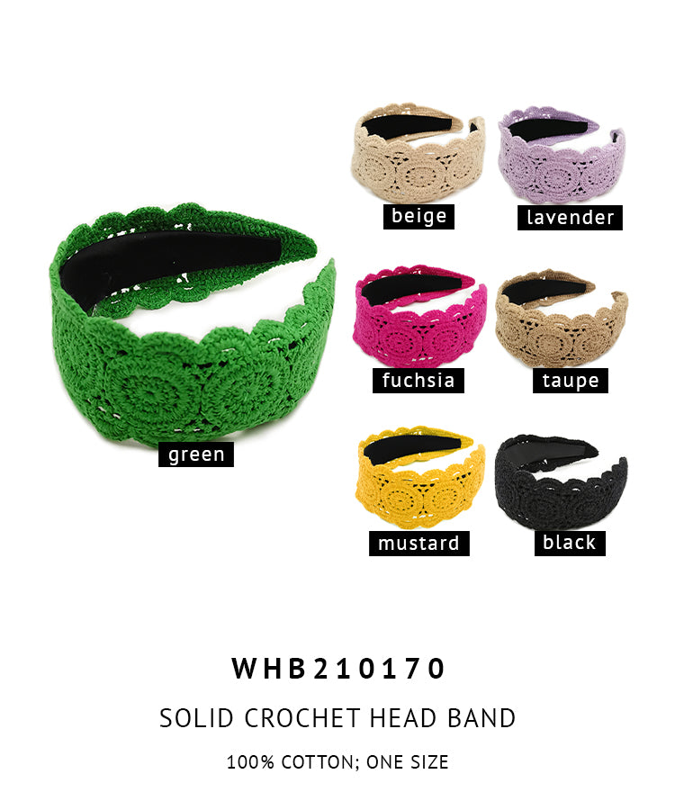Solid Crochet headband