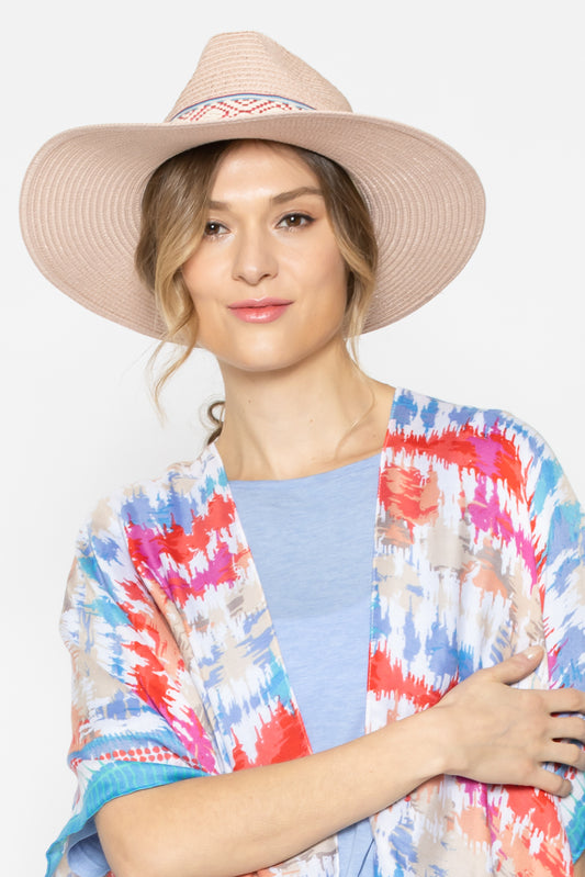 Multi Color Band Panama Hat