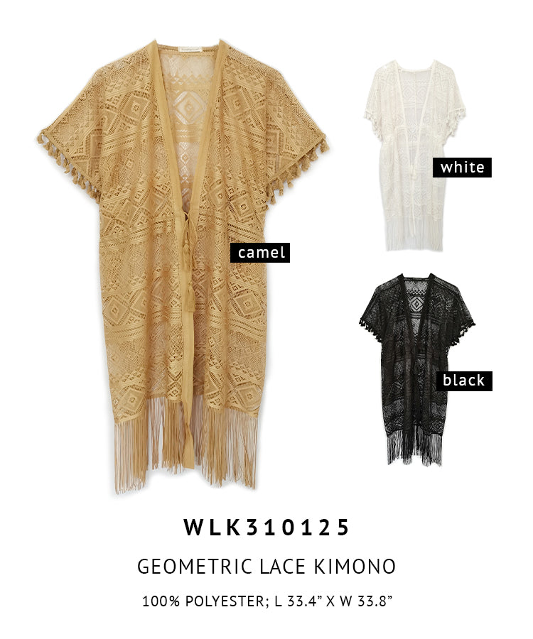 Geometric Lace Kimono