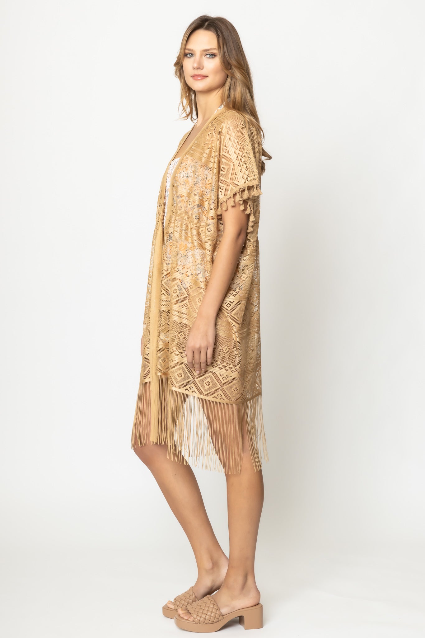 Geometric Lace Kimono