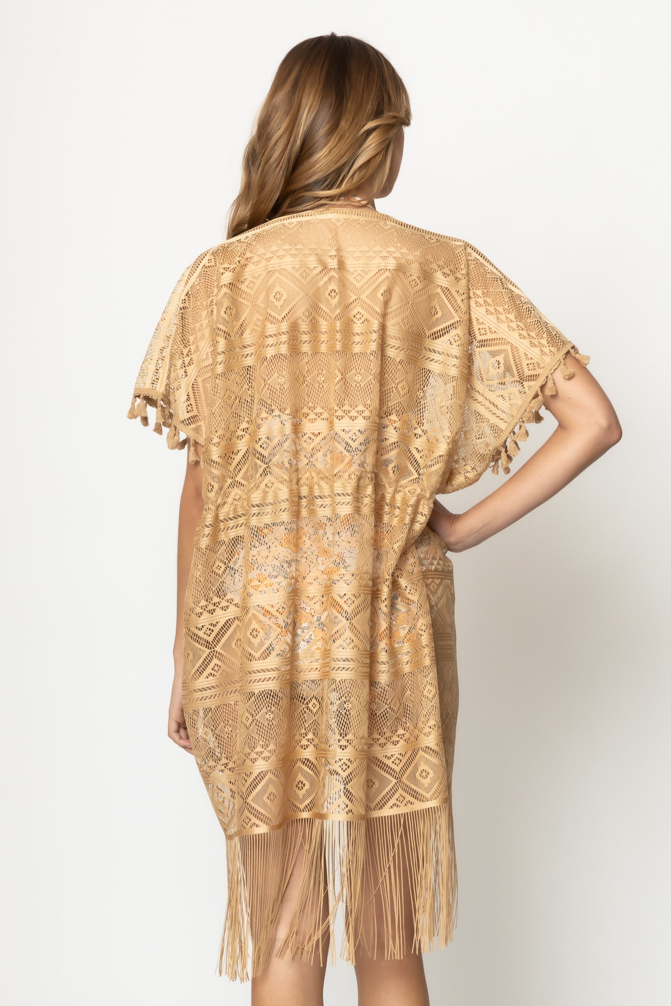 Geometric Lace Kimono