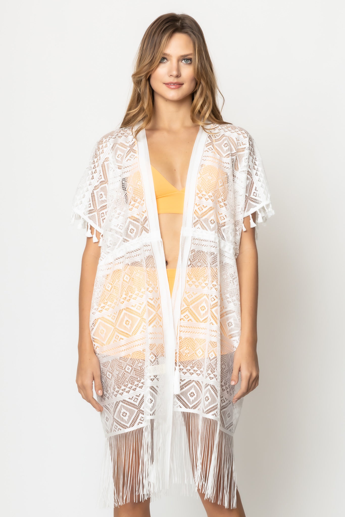 Geometric Lace Kimono
