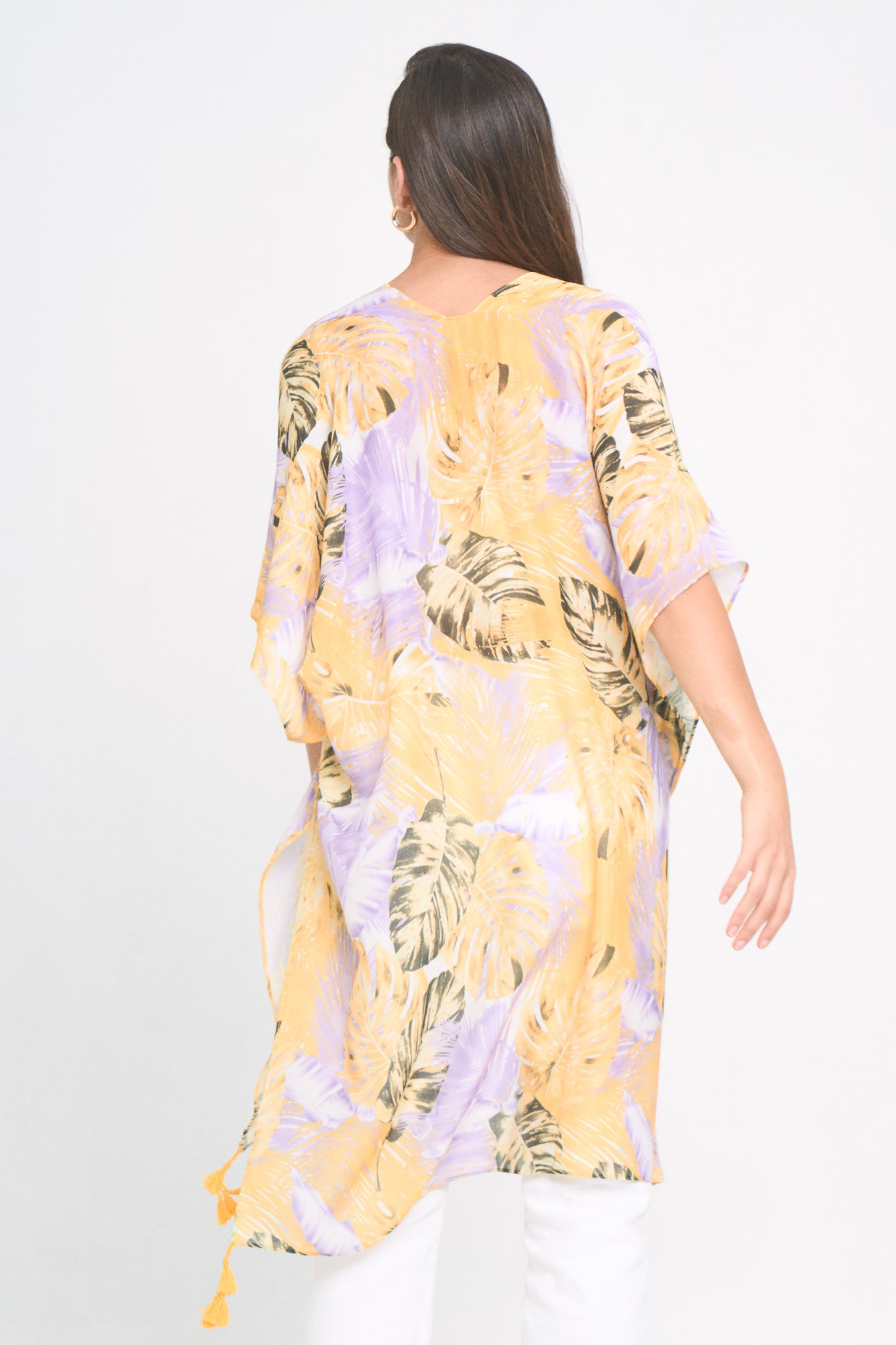 Leaf Print Kimono