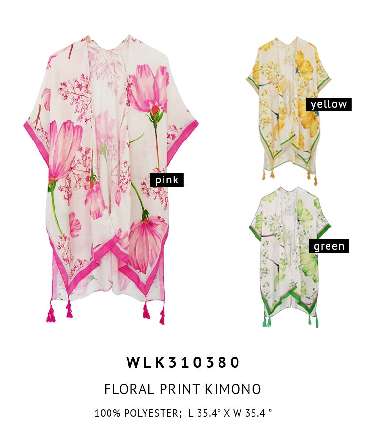 Floral Print Kimono