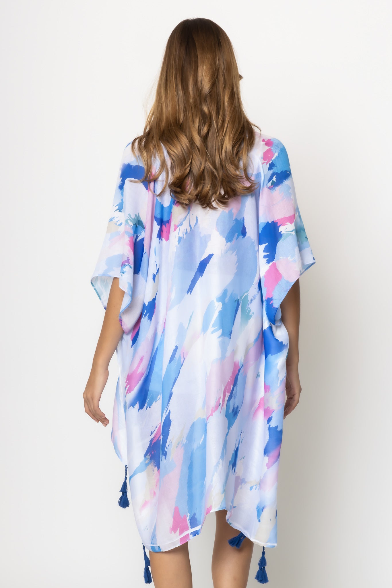 Paint Brush Print Kimono