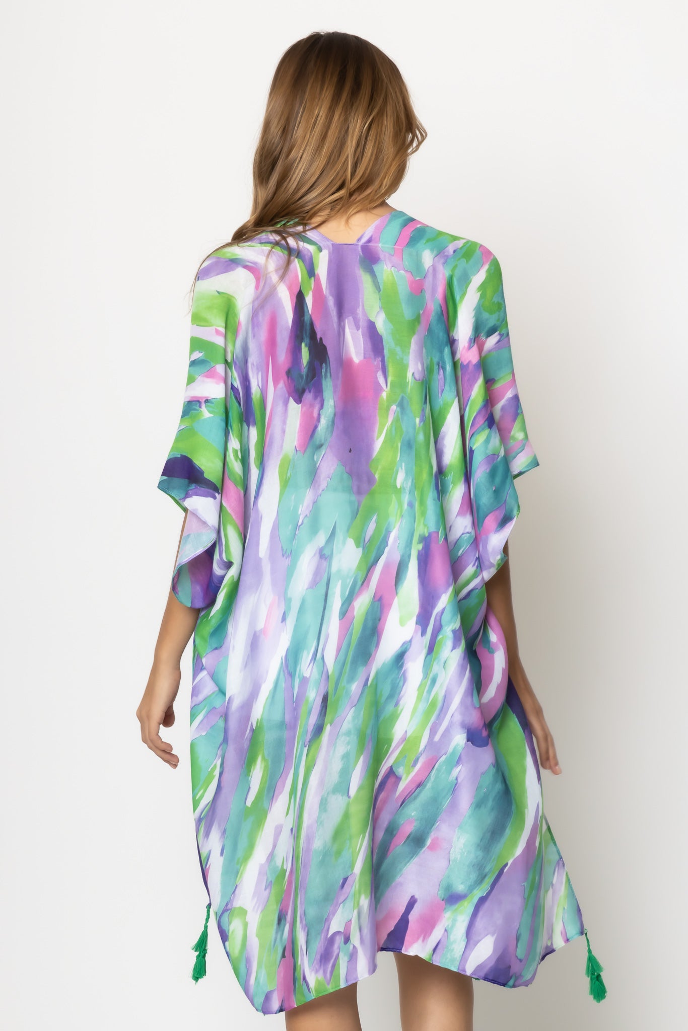 Watercolor Print Kimono