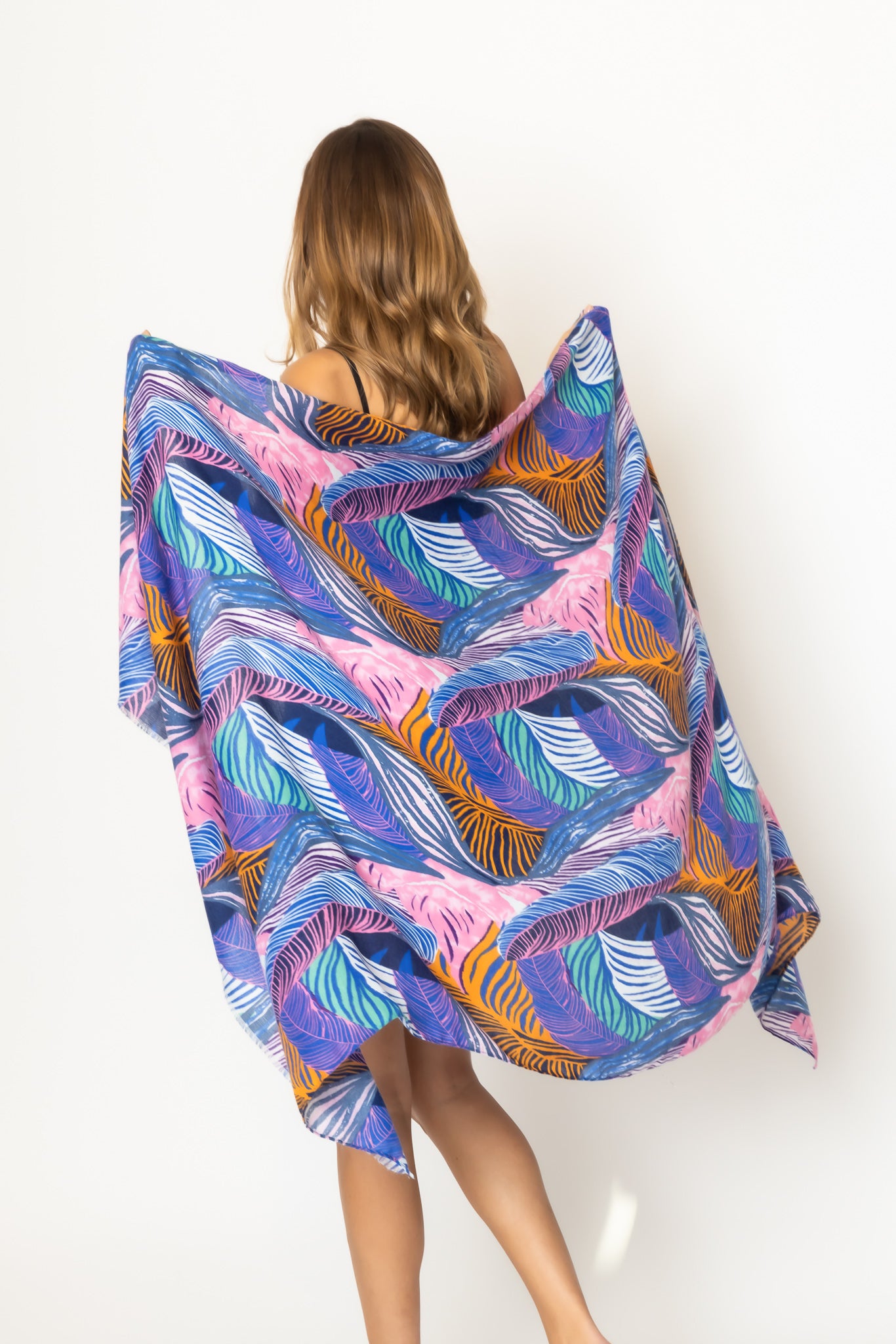 Palm Leaf Print Scarf