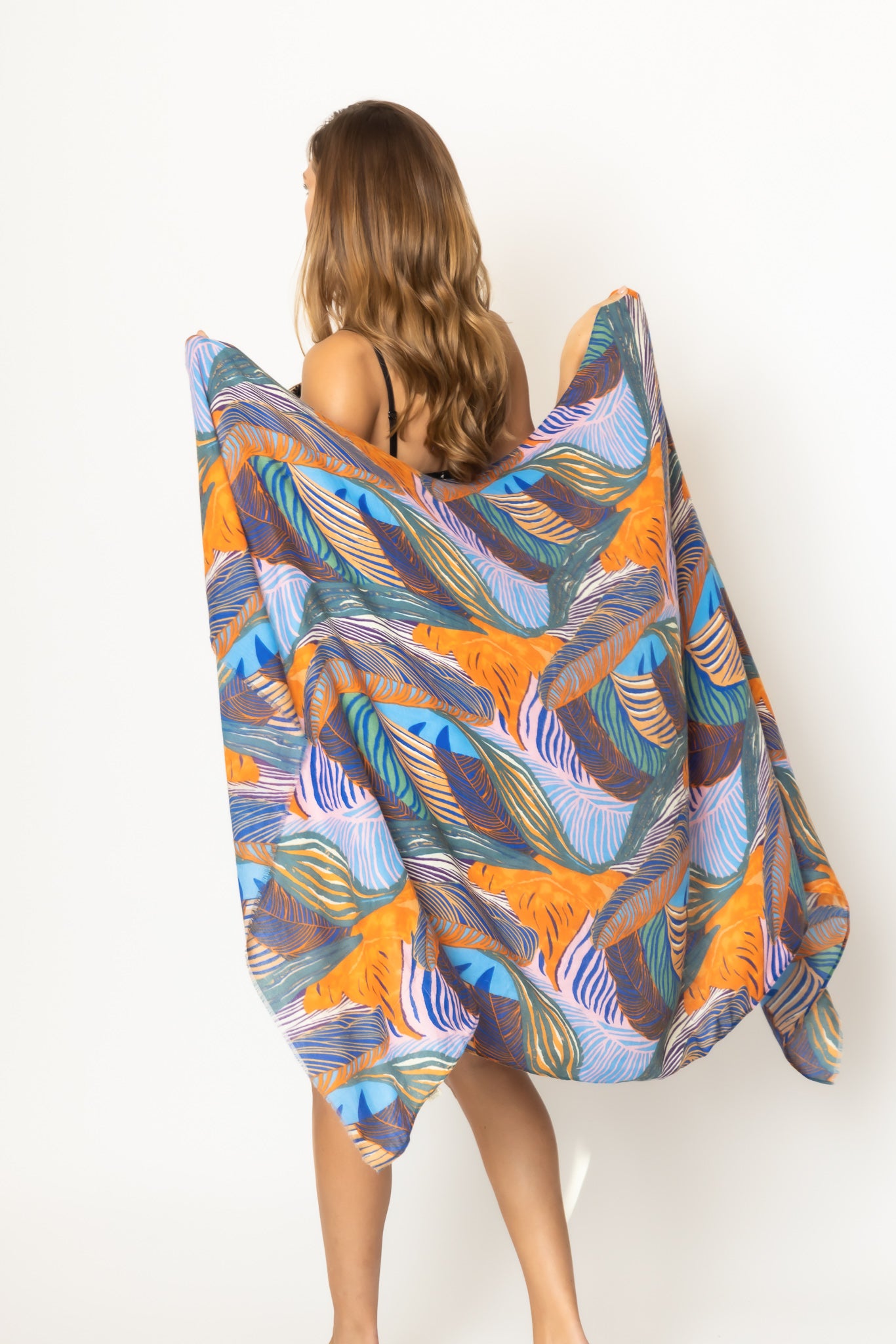 Palm Leaf Print Scarf