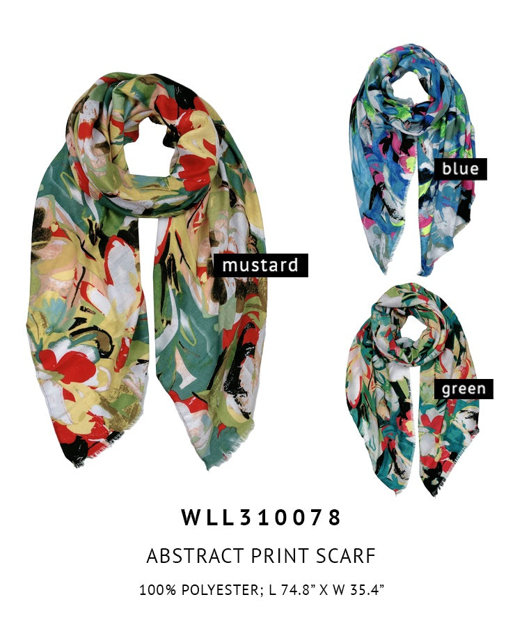 Abstract Print Scarf