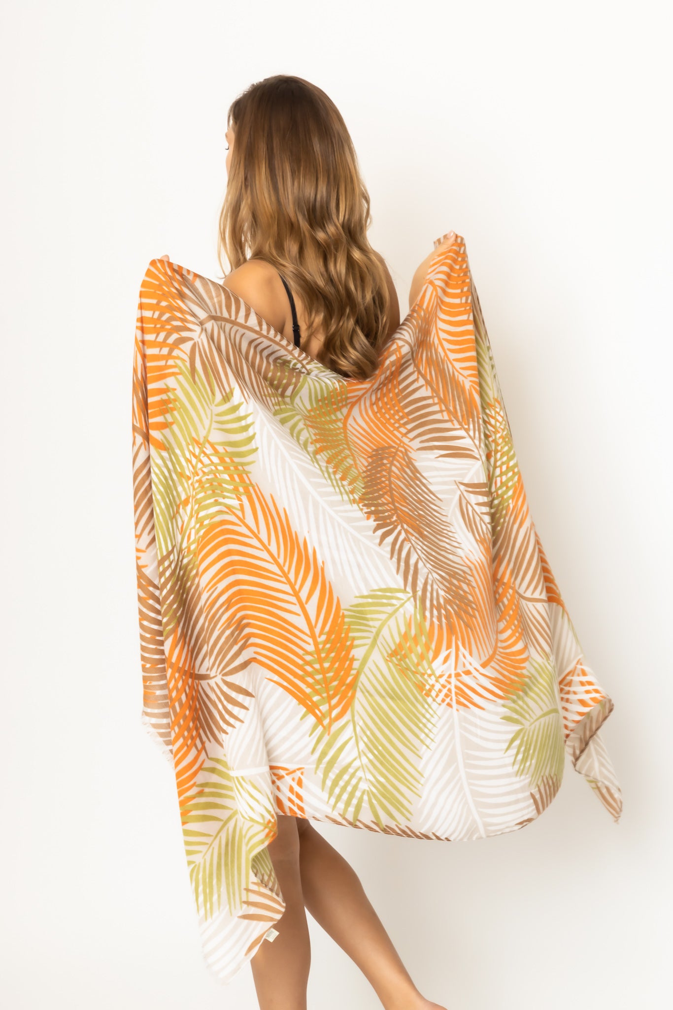 Palm Leaf Print Scarf