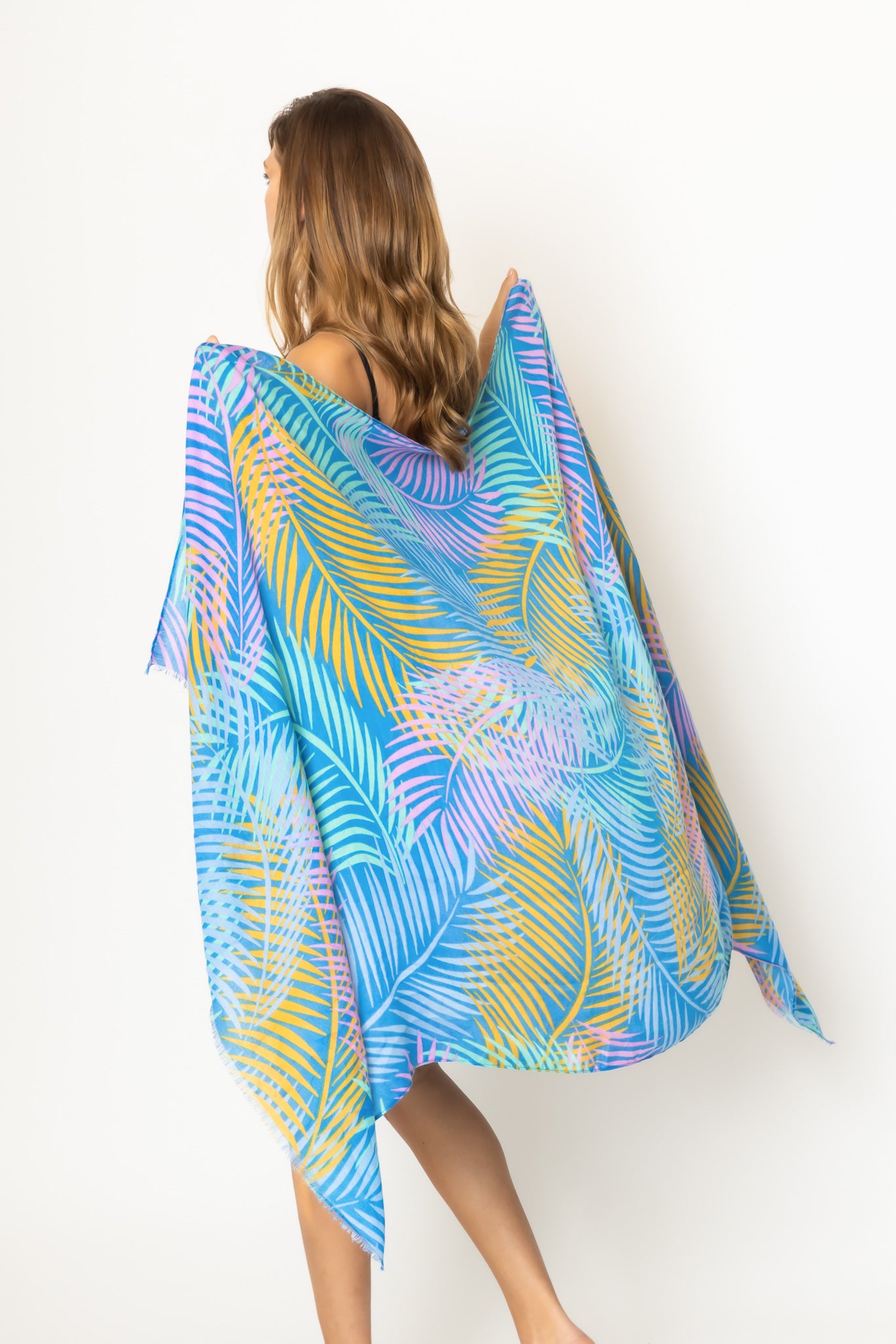 Palm Leaf Print Scarf