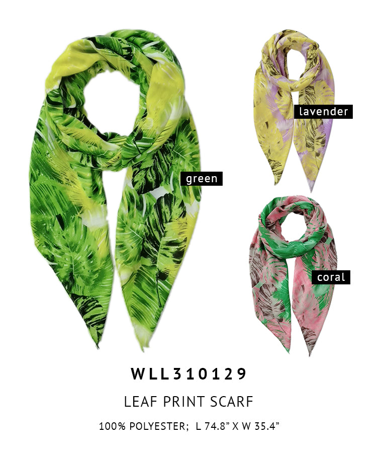 Leaf Print Scarf