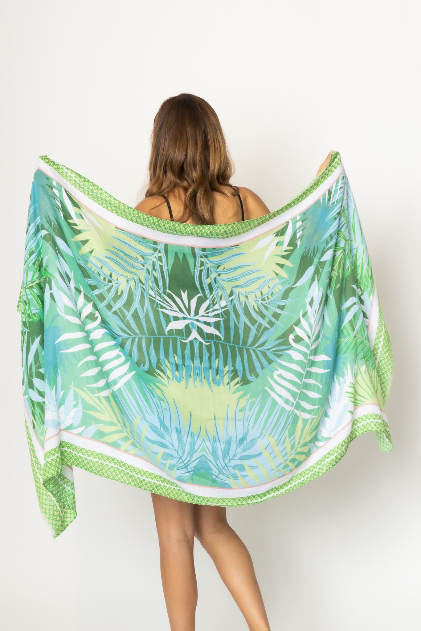 Palm Leaf Print Scarf