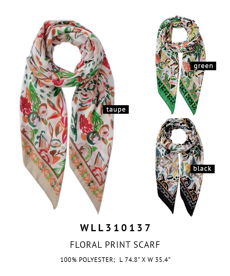 Floral Print Scarf