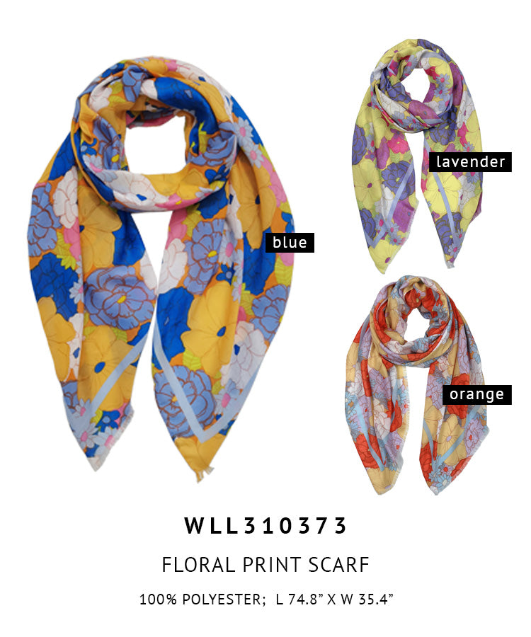 Floral Print Scarf