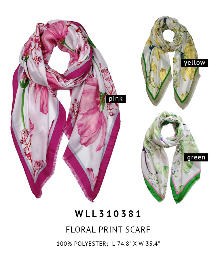 Floral Print Scarf
