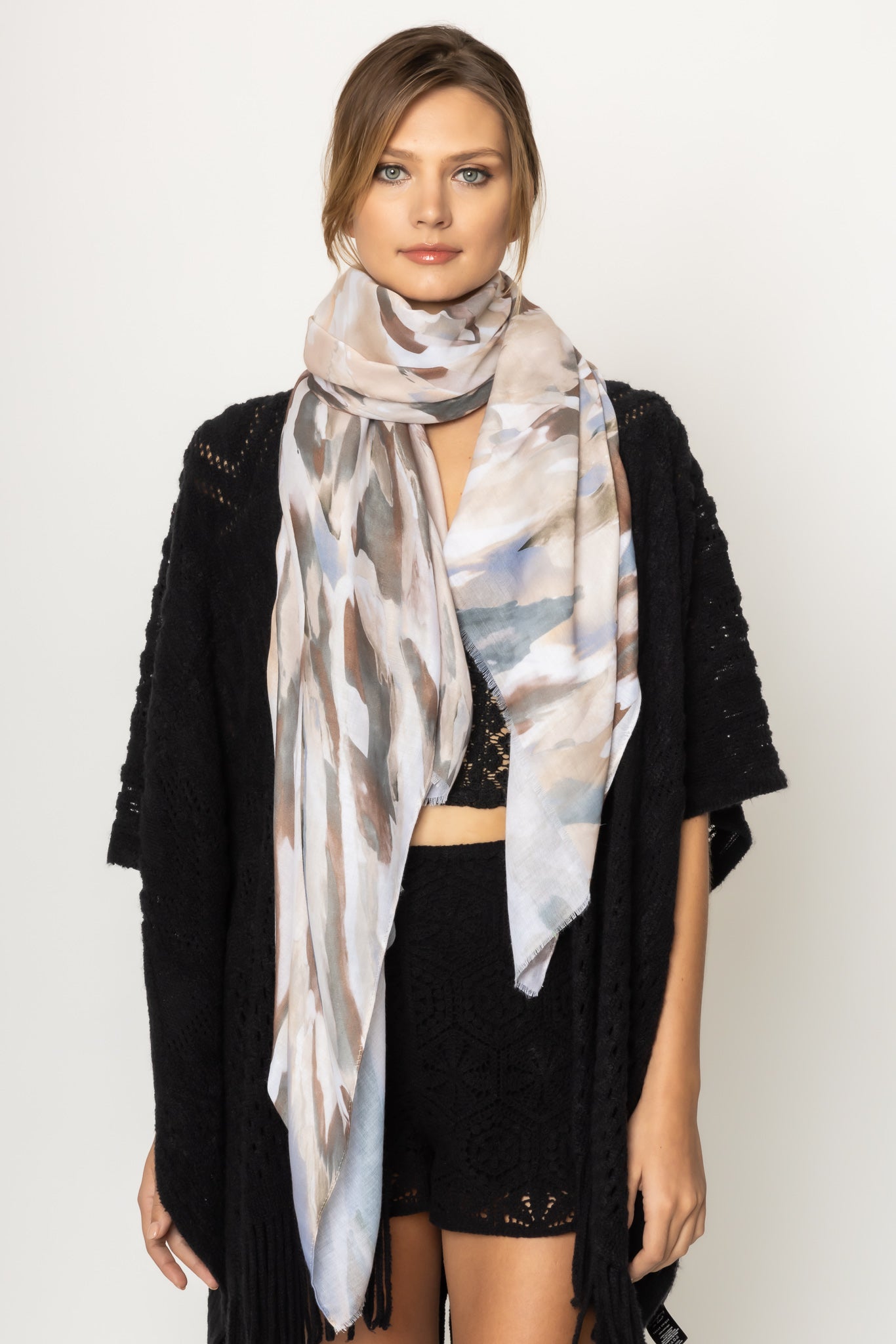 Watercolor Print Scarf