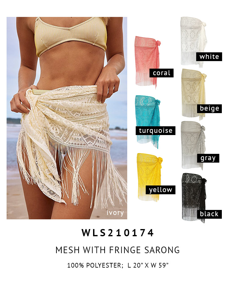 Mesh With Fringe Sarong
