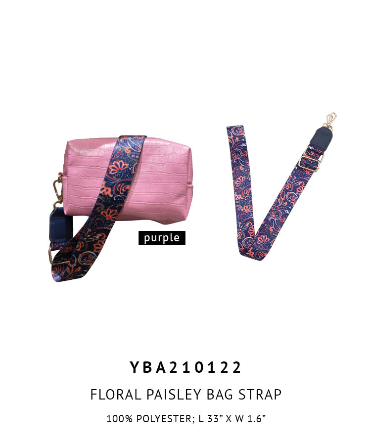 Shop for KW Fashion Floral Paisley Bag Strap at doeverythinginloveny.com wholesale fashion accessories