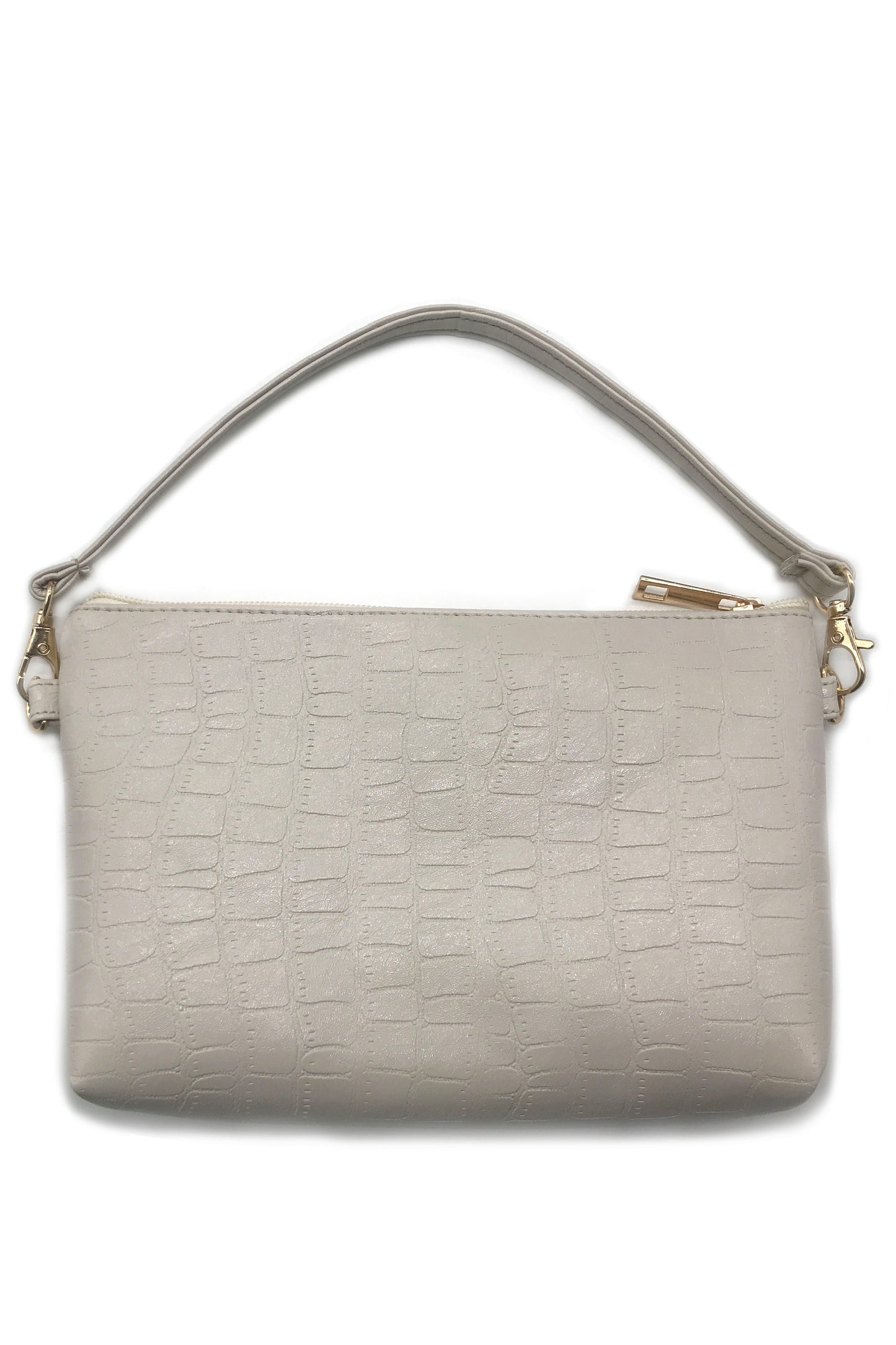 PU Crocodile Pouch Bag