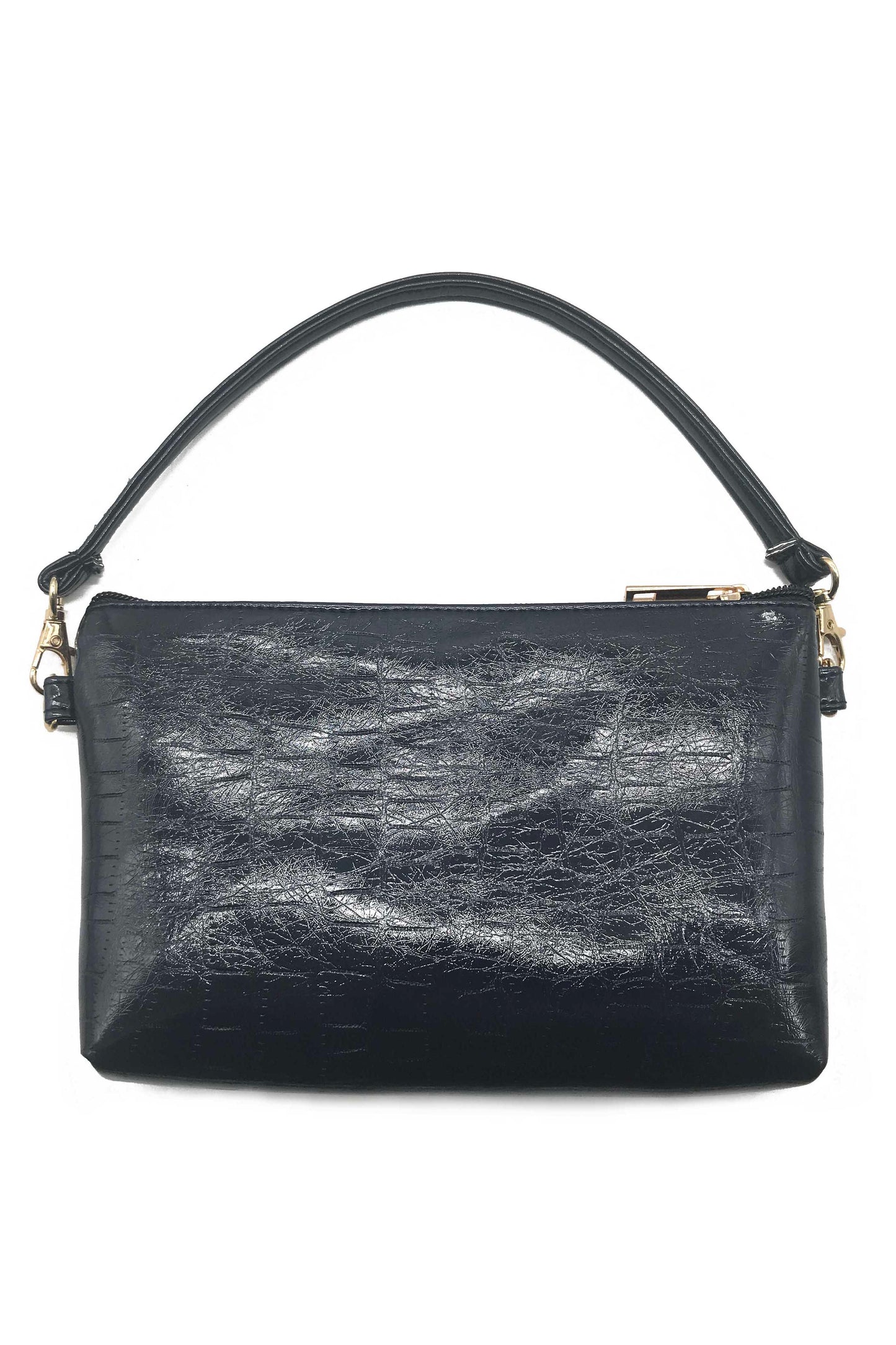 PU Crocodile Pouch Bag