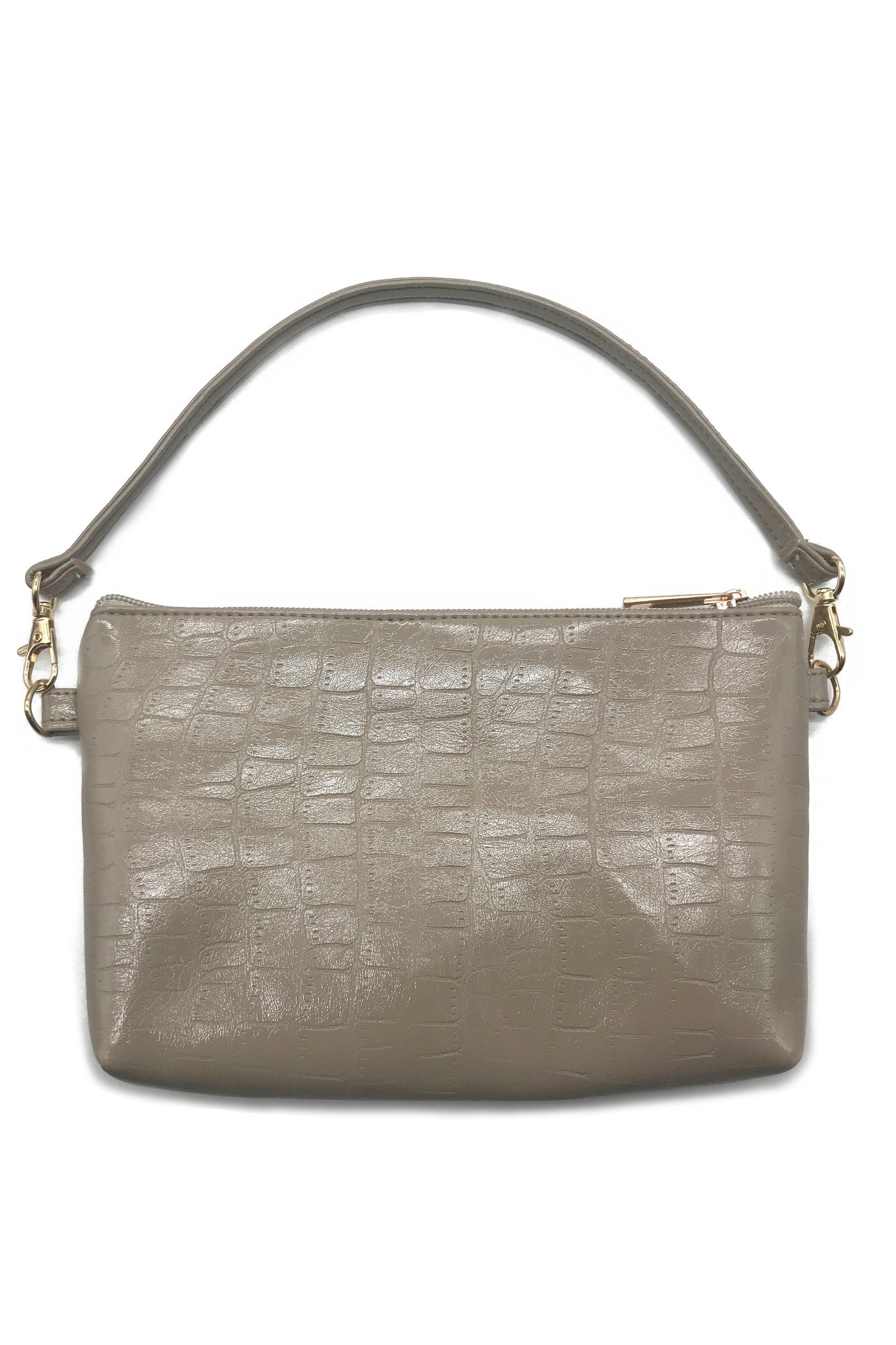 PU Crocodile Pouch Bag