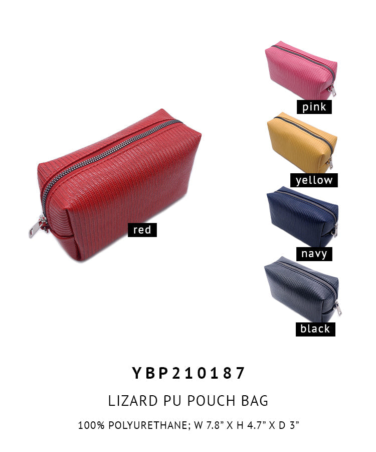 Shop for KW Fashion Lizard PU Pouch Bag at doeverythinginloveny.com wholesale fashion accessories