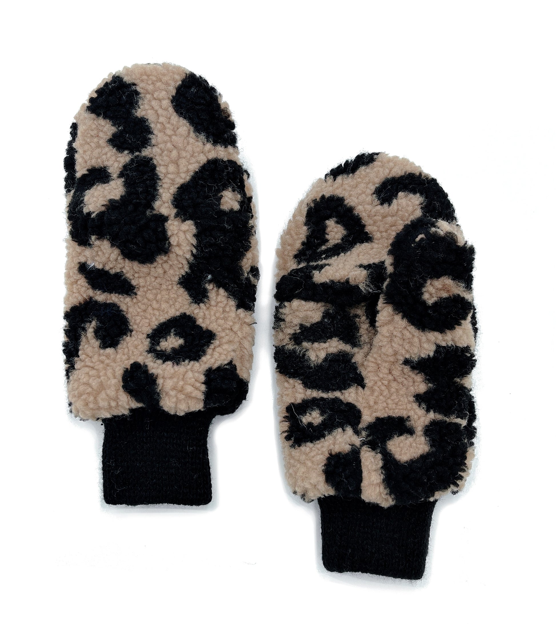 Shop for KW Fashion Leopard Teddy Pop-Top Mittens at doeverythinginloveny.com wholesale fashion accessories