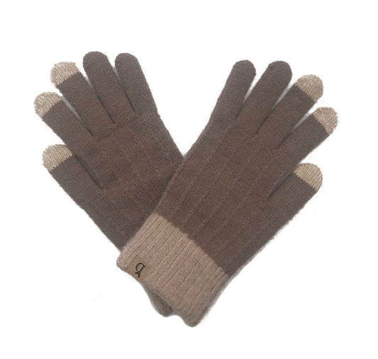 Textured Knit Touch Gloves