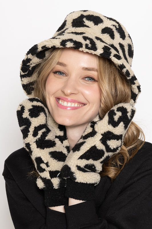 Shop for KW Fashion Leopard Teddy Pop-Top Mittens at doeverythinginloveny.com wholesale fashion accessories